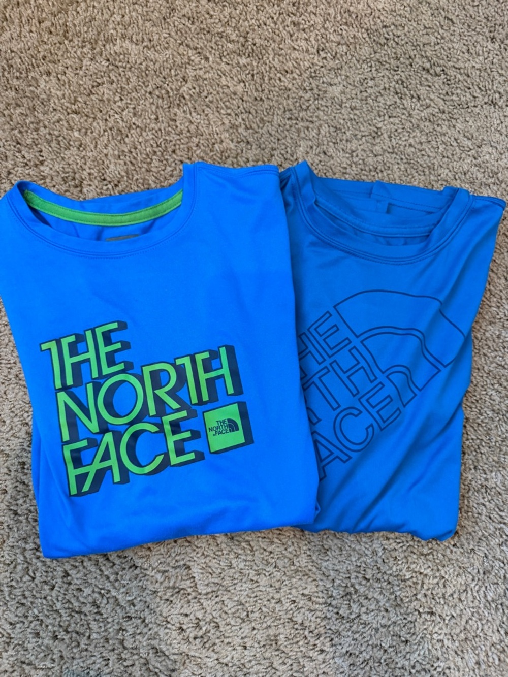 The North Face Kids Bright Blue Two-Short Sleeve Logo Tee XL